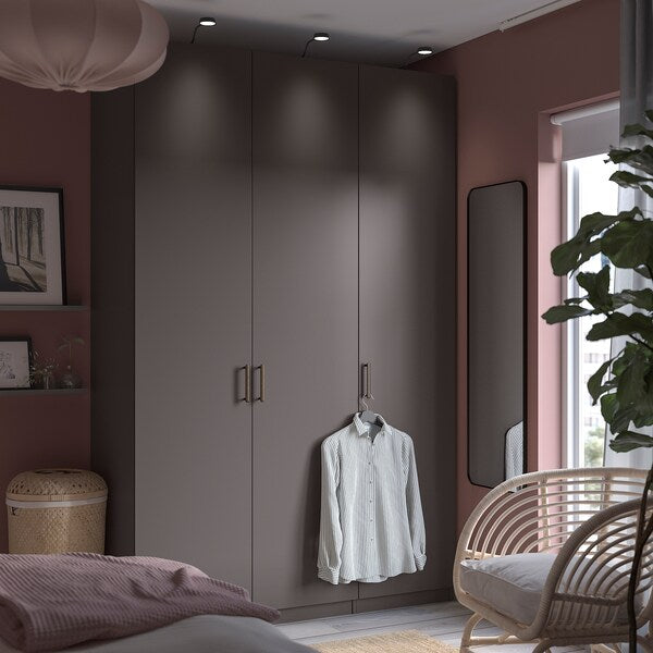 PAX / FORSAND - Wardrobe, dark grey/dark grey,150x60x236 cm