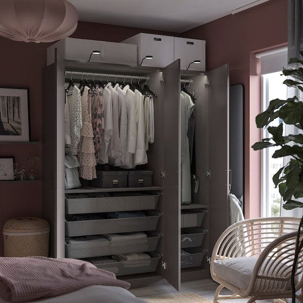 Ikea PAX / FORSAND - Wardrobe, dark grey/dark grey,150x60x201 cm