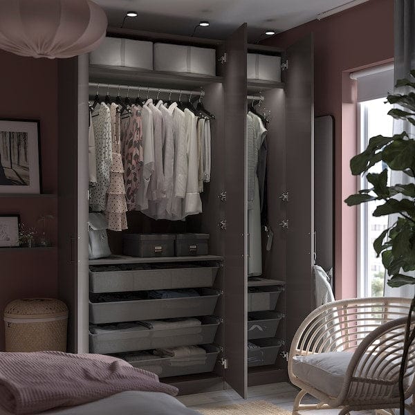 Ikea PAX / FORSAND - Wardrobe, dark grey/dark grey,150x60x236 cm