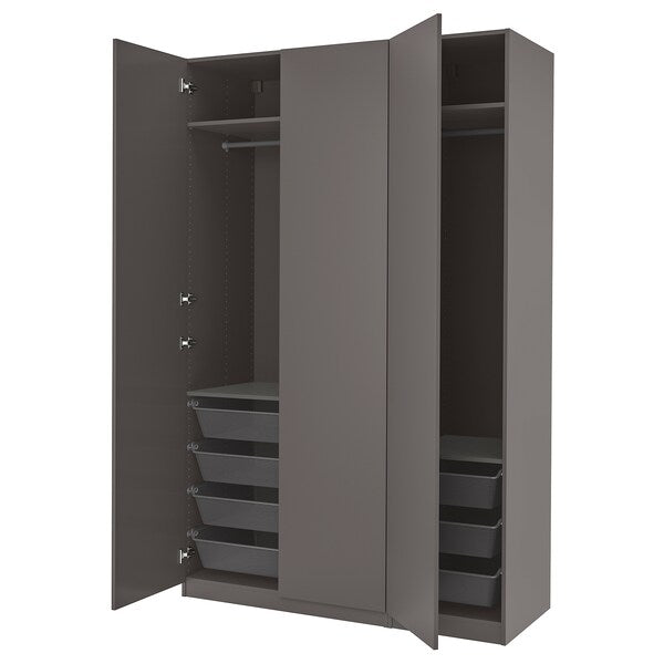 PAX / FORSAND - Wardrobe, dark grey/dark grey,150x60x236 cm