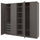 PAX / FORSAND - Wardrobe, dark grey/dark grey,250x60x236 cm