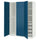 PAX / FYRUDDEN - Wardrobe combination, white/blue,150x58x201 cm