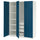 PAX / FYRUDDEN - Wardrobe combination, white/blue,150x60x201 cm
