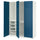 PAX / FYRUDDEN - Wardrobe combination, white/blue,150x60x201 cm