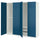 PAX / FYRUDDEN - Wardrobe combination, white/blue,200x60x201 cm
