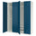PAX / FYRUDDEN - Wardrobe combination, white/blue,200x60x236 cm