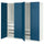 PAX / FYRUDDEN - Wardrobe combination, white/blue,200x60x201 cm