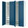 PAX / FYRUDDEN - Wardrobe combination, white/blue,200x60x236 cm
