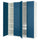 PAX / FYRUDDEN - Wardrobe combination, white/blue,200x60x236 cm