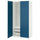 PAX / FYRUDDEN wardrobe combination, white/blue, 100x60x201 cm