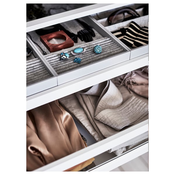 PAX / FYRUDDEN - Wardrobe combination, white/blue,250x60x236 cm