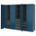PAX / FYRUDDEN - Wardrobe combination, dark gray/blue,250x60x201 cm
