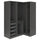 PAX / FYRUDDEN - Corner wardrobe, dark grey/blue,161/111x201 cm
