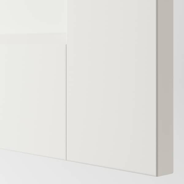 PAX / GRIMO/ÅHEIM - Wardrobe combination, white/white mirror glass,200x60x201 cm