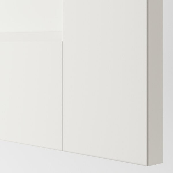 PAX / GRIMO/ÅHEIM - Wardrobe combination, white/white mirror glass,200x60x236 cm