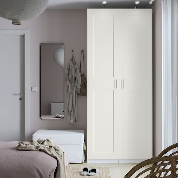 Ikea PAX / GRIMO - Wardrobe combination, white/white,100x60x236 cm