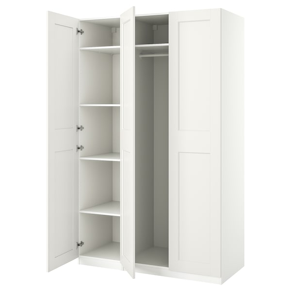 PAX / GRIMO - Wardrobe combination, white/white,150x60x236 cm