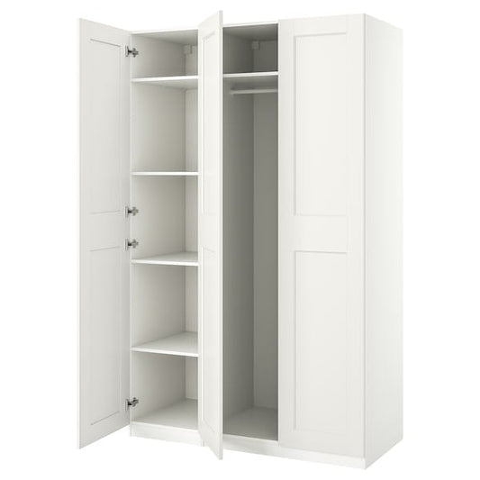 Ikea PAX / GRIMO - Wardrobe combination, white/white,150x60x236 cm