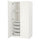 PAX / GRIMO wardrobe combination, white/white, 100.0x201.2x60.0 cm