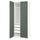 PAX / GRIMO - Wardrobe combination, white/grey-green,100x60x236 cm