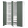 PAX / GRIMO - Wardrobe combination, white/grey-green,150x60x201 cm
