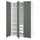PAX / GRIMO - Wardrobe combination, white/grey-green,150x60x236 cm