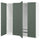PAX / GRIMO - Wardrobe combination, white/grey-green,200x60x201 cm