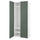 PAX / GRIMO - Wardrobe combination, white/grey-green,100x60x236 cm