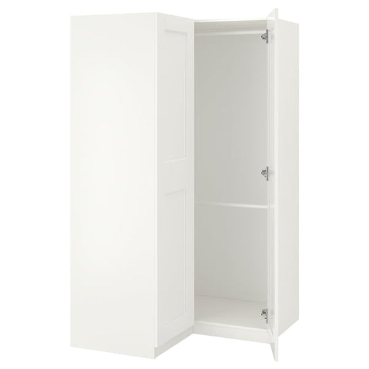 Ikea PAX / GRIMO - Corner wardrobe, white/white,110/110x201 cm