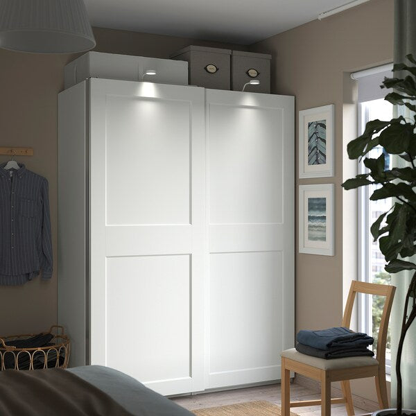 PAX / GRIMO - Wardrobe, white/white,150x66x201 cm