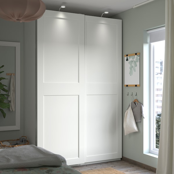 PAX / GRIMO - Wardrobe, white/white,150x66x236 cm