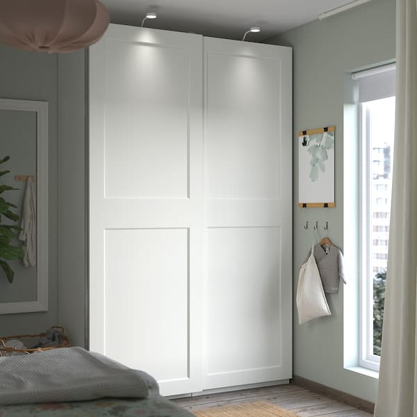 Ikea PAX / GRIMO - Wardrobe, white/white,150x66x236 cm