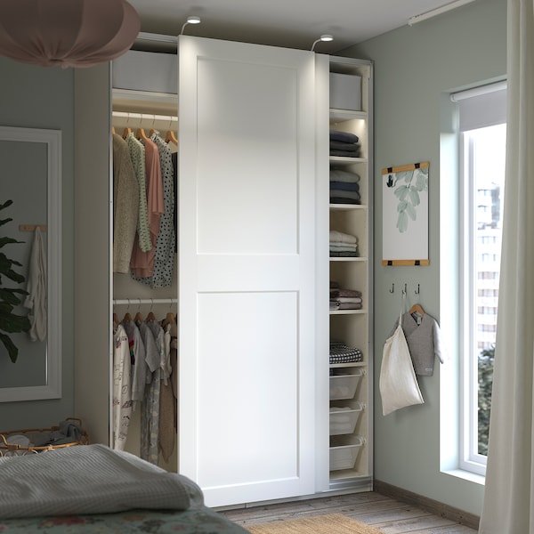 PAX / GRIMO - Wardrobe, white/white,150x66x236 cm