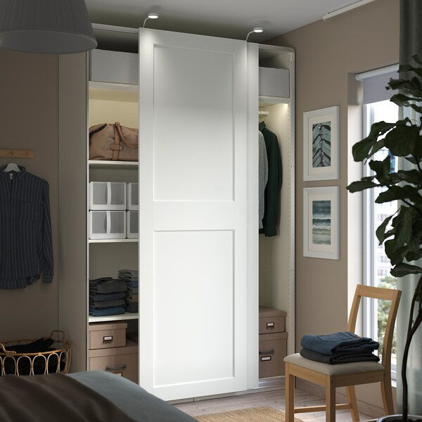 PAX / GRIMO - Wardrobe, white/white,150x66x236 cm