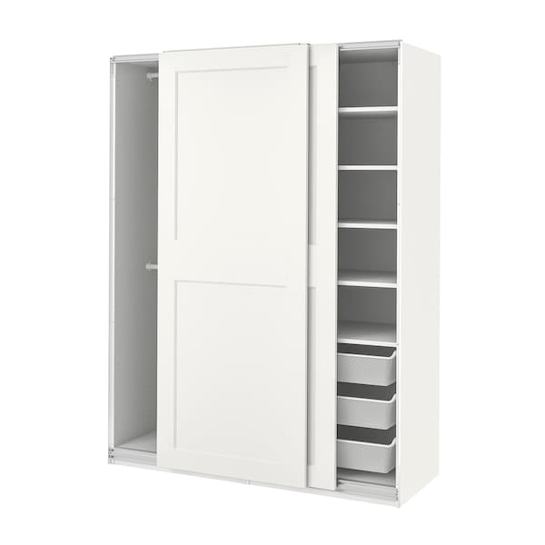 Ikea PAX / GRIMO - Wardrobe, white/white,150x66x201 cm