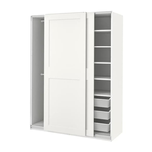 PAX / GRIMO - Wardrobe, white/white,150x66x201 cm