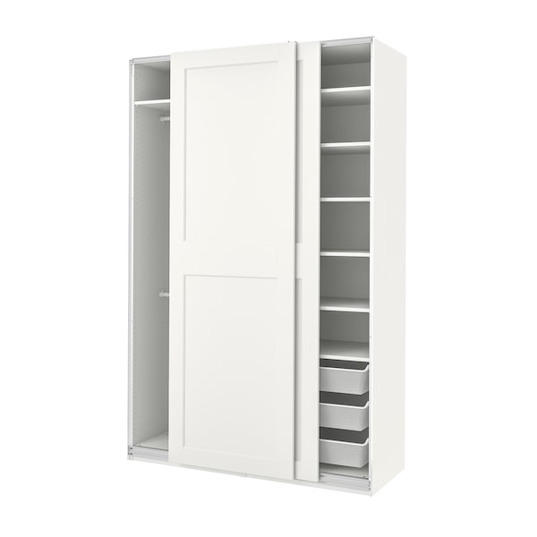 PAX / GRIMO - Wardrobe, white/white,150x66x236 cm