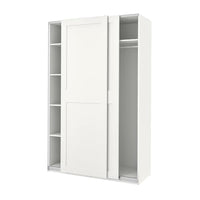 PAX / GRIMO wardrobe, white/white, 150x66x236 cm