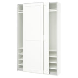 PAX / GRIMO wardrobe with sliding doors, white/white, 150x43x236 cm