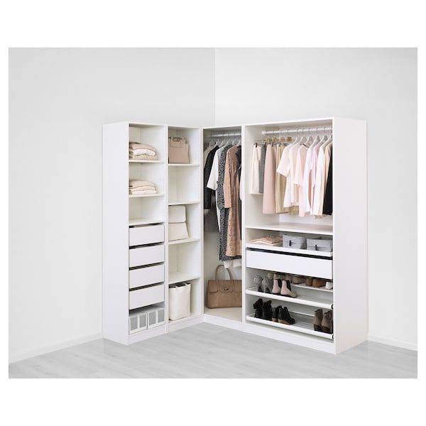 PAX - Corner wardrobe, white,160/188x201 cm