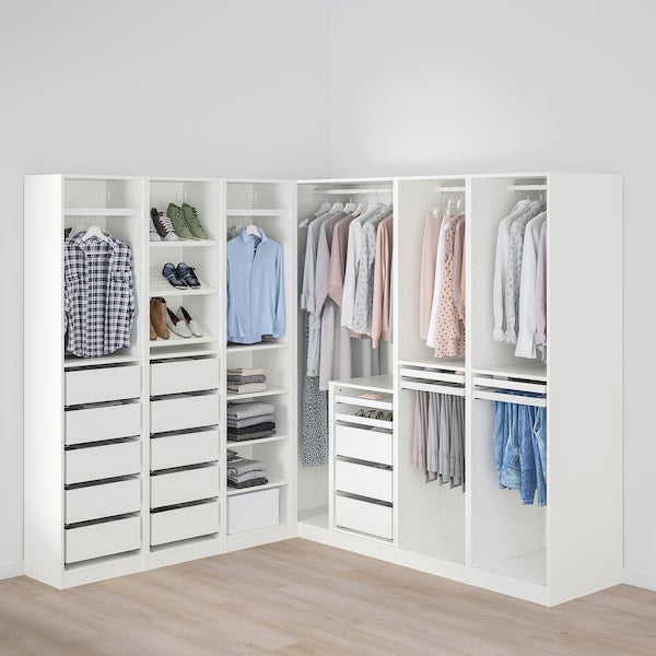 PAX - Corner wardrobe, white,211/213x201 cm