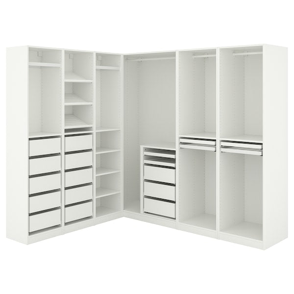 PAX - Corner wardrobe, white,211/213x201 cm