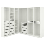 PAX corner wardrobe, white, 211/213x201 cm