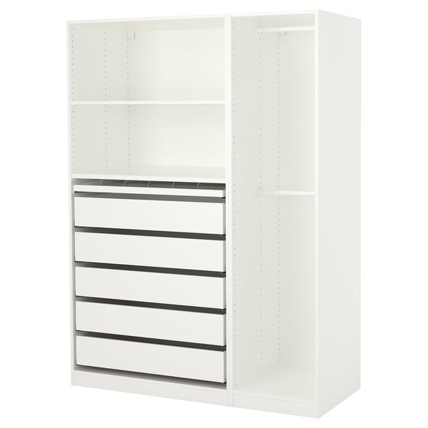 PAX wardrobe, white, 150x58x201 cm