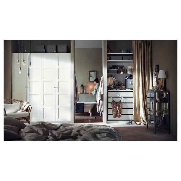 PAX wardrobe, white, 150x58x236 cm