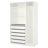 PAX wardrobe, white, 150x58x236 cm