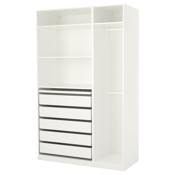 PAX wardrobe, white, 150x58x236 cm