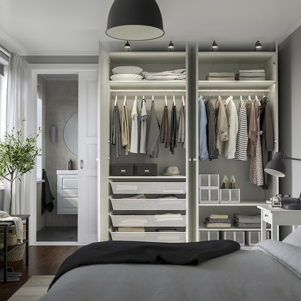 PAX / GULLABERG - Wardrobe combination, white/white,200x60x236 cm