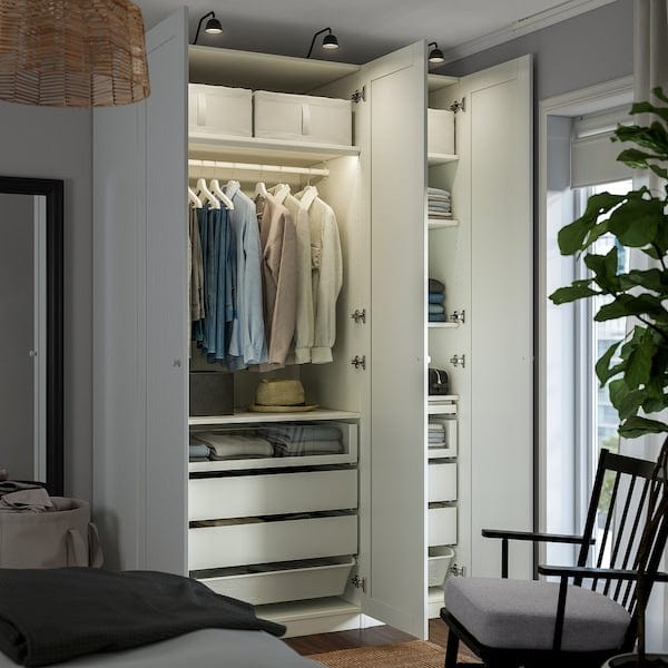 Ikea PAX / GULLABERG - Wardrobe combination, white/white,150x60x236 cm