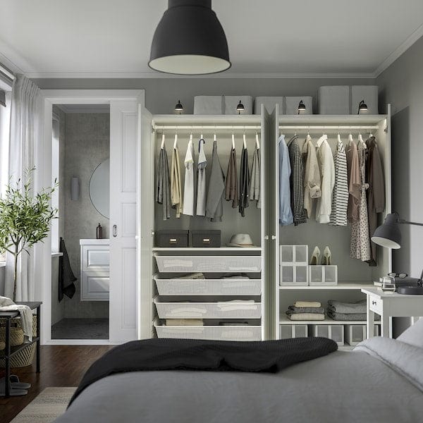 Ikea PAX / GULLABERG - Wardrobe combination, white/white,200x60x201 cm